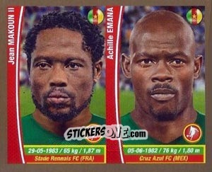 Figurina Jean Makoun / Achille Emana - Copa Mundial Brasil 2014 n. 63 - Navarrete