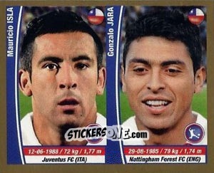 Figurina Mauricio Isla / Gonzalo Jara - Copa Mundial Brasil 2014 n. 106 - Navarrete