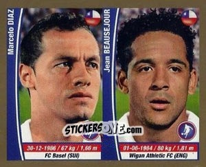 Figurina Marcelo Diaz / Jean Beausejour - Copa Mundial Brasil 2014 n. 108 - Navarrete