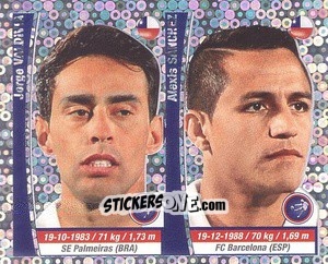 Figurina Jorge Valdivia / Alexis Sanchez - Copa Mundial Brasil 2014 n. 110c - Navarrete