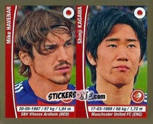Figurina Mike Havenaar / Shinji Kagawa - Copa Mundial Brasil 2014 n. 174 - Navarrete