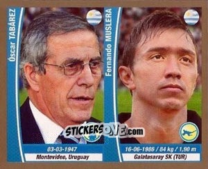 Figurina Oscar Tabarez / Fernando Muslera - Copa Mundial Brasil 2014 n. 212 - Navarrete