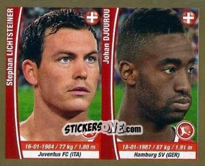 Cromo Stephan Lichtsteiner/ Johan Djourou - Copa Mundial Brasil 2014 n. 276 - Navarrete