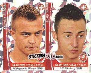 Cromo Xherdan Shaqiri/ Josip Drmic - Copa Mundial Brasil 2014 n. 281p - Navarrete