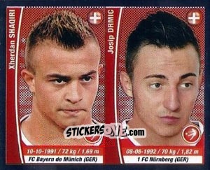 Cromo Xherdan Shaqiri/ Josip Drmic - Copa Mundial Brasil 2014 n. 281r - Navarrete