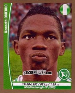 Figurina Kenneth Omeruo - Copa Mundial Brasil 2014 n. 308 - Navarrete