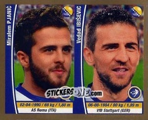 Cromo Miralem Pjanic/ Vedad Ibisevic - Copa Mundial Brasil 2014 n. 326 - Navarrete