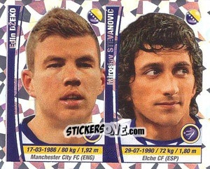 Figurina Edin Dzeko/ Miroslav Stevanovic - Copa Mundial Brasil 2014 n. 327p - Navarrete