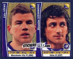 Figurina Edin Dzeko/ Miroslav Stevanovic - Copa Mundial Brasil 2014 n. 327r - Navarrete