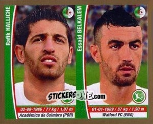 Sticker Rafik Halliche / Essaid Belkalem - Copa Mundial Brasil 2014 n. 429 - Navarrete
