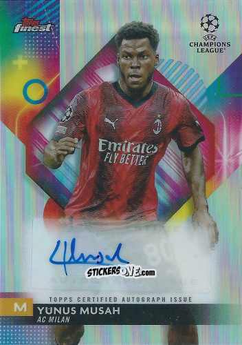 Cromo Yunus Musah - Finest UEFA Club Competitions 2023-2024
 n. A-YM - Topps