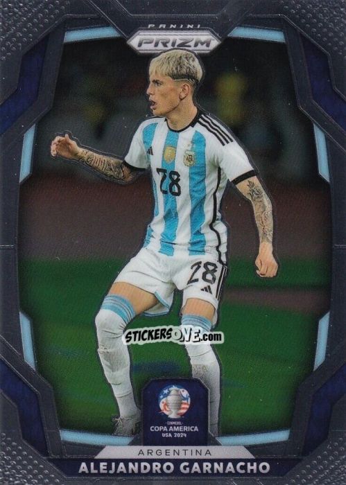 Figurina Alejandro Garnacho - Prizm Copa America 2023-2024
 n. 15 - Panini