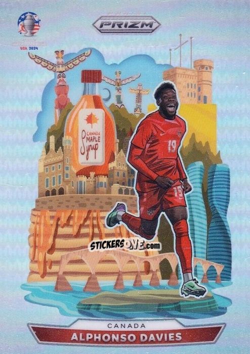 Cromo Alphonso Davies - Prizm Copa America 2023-2024
 n. NL6 - Panini