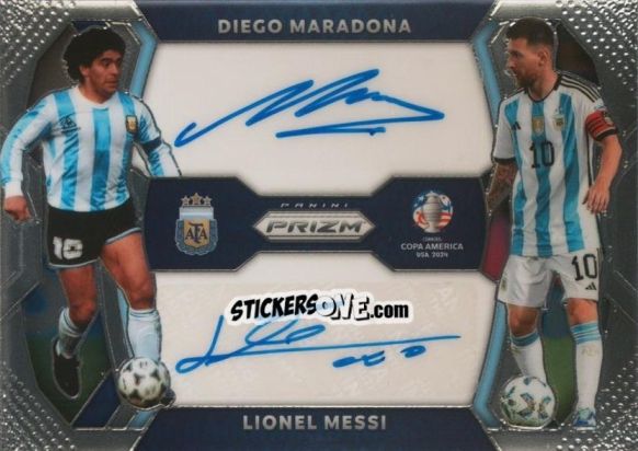 Cromo Diego Maradona / Lionel Messi - Prizm Copa America 2023-2024
 n. DS9 - Panini
