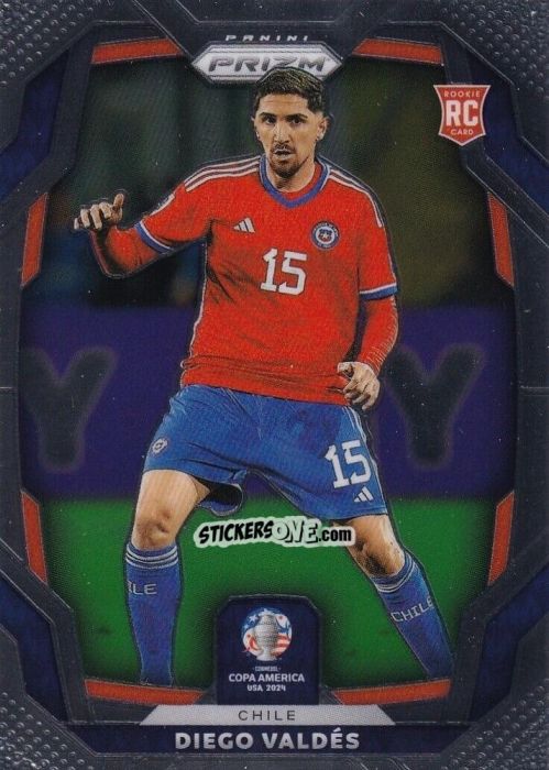 Sticker Diego Valdes - Prizm Copa America 2023-2024
 n. 39 - Panini