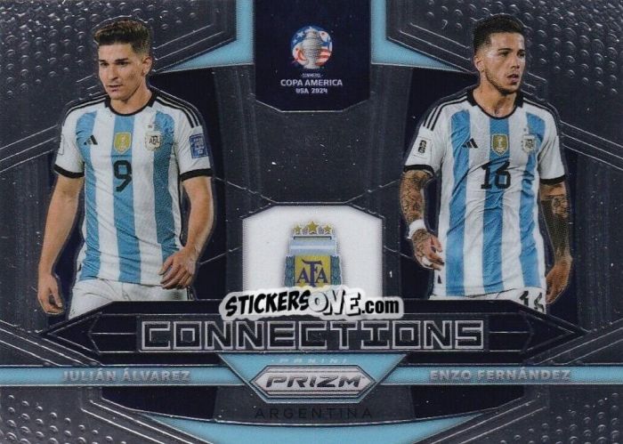 Cromo Enzo Fernandez / Julian Alvarez - Prizm Copa America 2023-2024
 n. C25 - Panini
