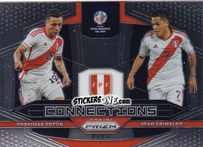 Cromo Joao Grimaldo / Yoshimar Yotun - Prizm Copa America 2023-2024
 n. C9 - Panini