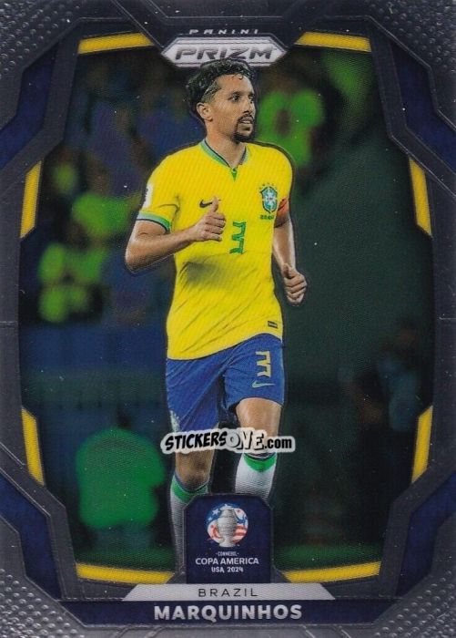 Figurina Marquinhos (D) - Prizm Copa America 2023-2024
 n. 28 - Panini