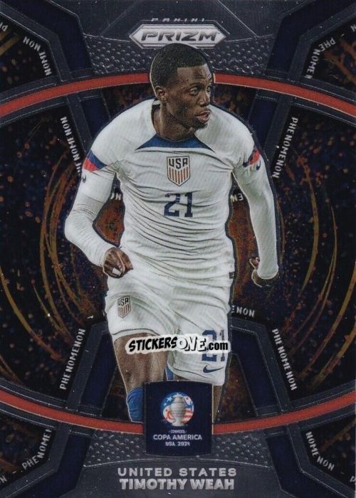 Cromo Timothy Weah - Prizm Copa America 2023-2024
 n. P7 - Panini