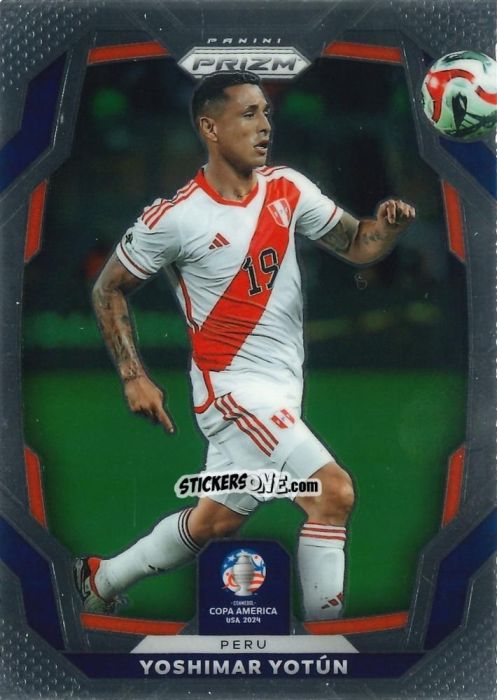 Cromo Yoshimar Yotun - Prizm Copa America 2023-2024
 n. 87 - Panini