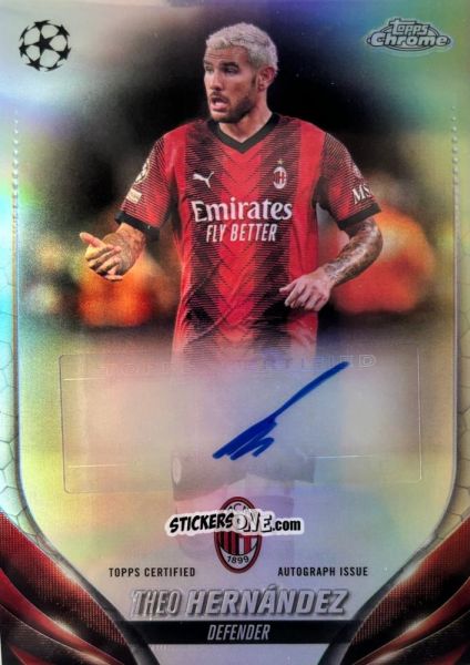 Figurina Theo Hernández - UEFA Club Competitions Chrome 2023-2024
 n. CA-HT - Topps