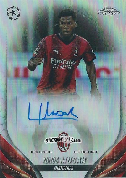 Cromo Yunus Musah - UEFA Club Competitions Chrome 2023-2024
 n. CA-MY - Topps