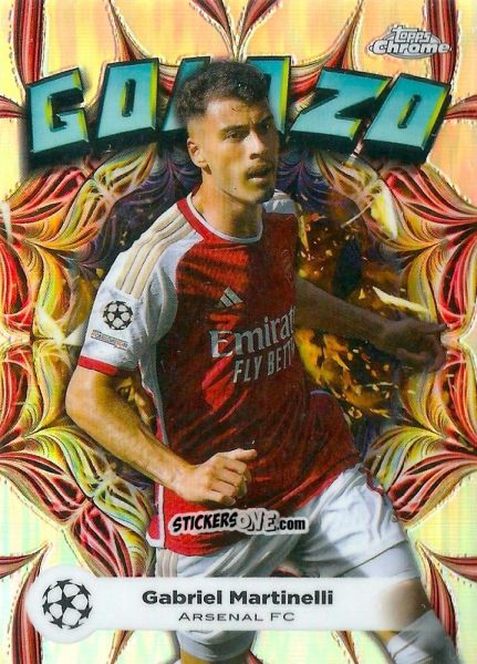 Sticker Gabriel Martinelli - UEFA Club Competitions Chrome 2023-2024
 n. GL-11 - Topps