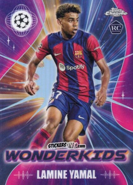 Figurina Lamine Yamal - UEFA Club Competitions Chrome 2023-2024
 n. WK-3 - Topps