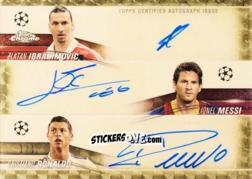 Cromo Zlatan Ibrahimović / Lionel Messi / Cristiano Ronaldo - UEFA Club Competitions Chrome 2023-2024
 n. TA-IMR - Topps