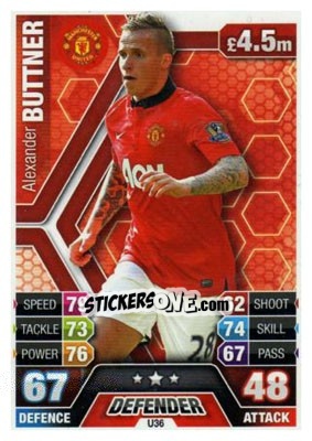 Figurina Alexander Büttner - English Premier League 2013-2014. Match Attax Extra n. U36 - Topps