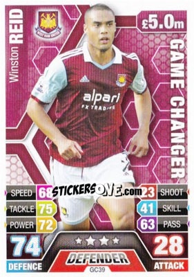 Cromo Winston Reid - English Premier League 2013-2014. Match Attax Extra n. GC39 - Topps