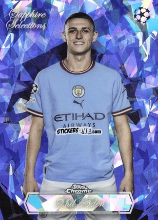 Cromo Phil Foden - UEFA Club Competitions Chrome Sapphire Edition 2022-2023
 n. SS-2 - Topps