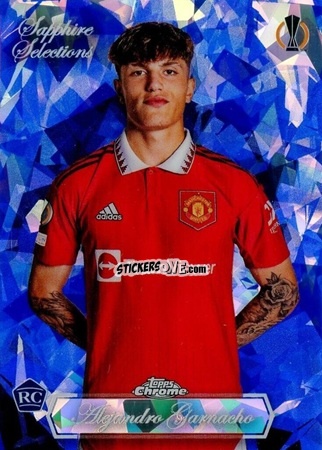 Figurina Alejandro Garnacho - UEFA Club Competitions Chrome Sapphire Edition 2022-2023
 n. SS-3 - Topps