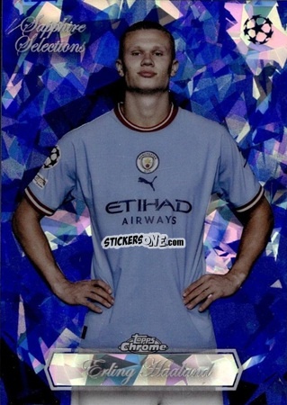 Cromo Erling Haaland - UEFA Club Competitions Chrome Sapphire Edition 2022-2023
 n. SS-9 - Topps