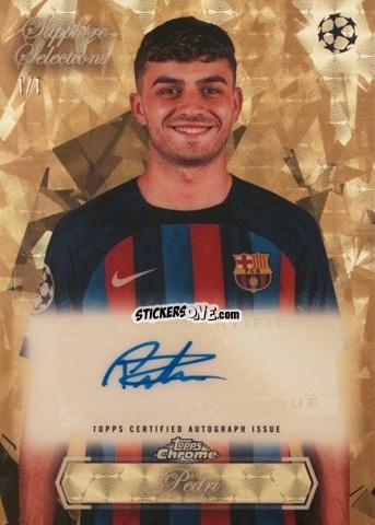Sticker Pedri - UEFA Club Competitions Chrome Sapphire Edition 2022-2023
 n. SS-8a - Topps