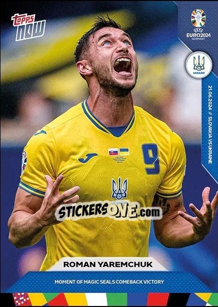 Cromo Roman Yaremchuk - Now Uefa Euro 2024 n. 21 - Topps