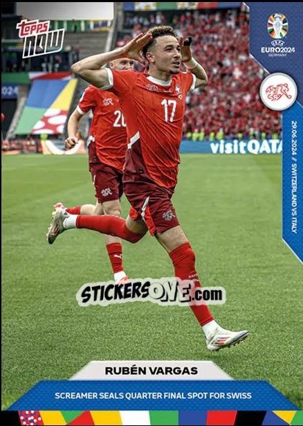 Figurina Rubén Vargas - Now Uefa Euro 2024 n. 33 - Topps