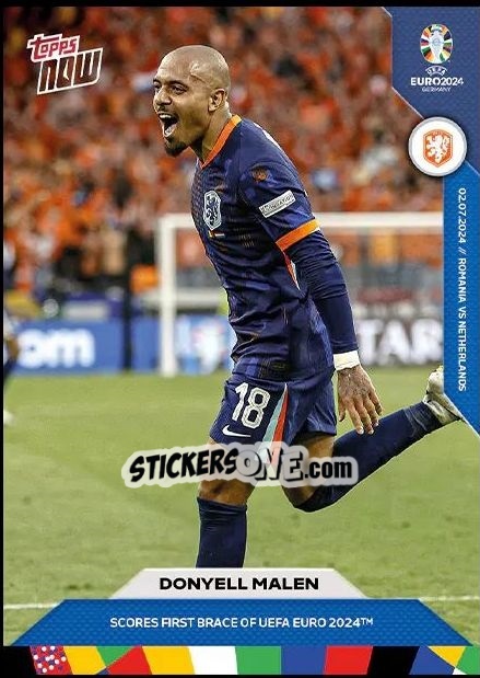 Sticker Donyell Malen - Now Uefa Euro 2024 n. 42 - Topps