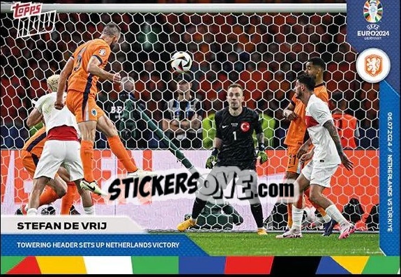 Figurina Stefan de Vrij - Now Uefa Euro 2024 n. 50 - Topps