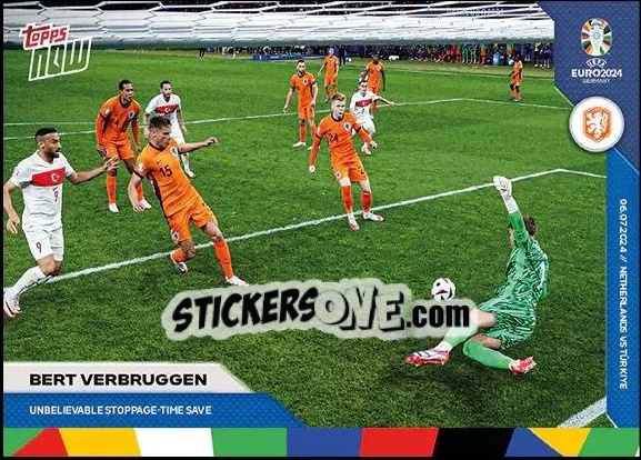 Cromo Bart Verbruggen - Now Uefa Euro 2024 n. 51 - Topps