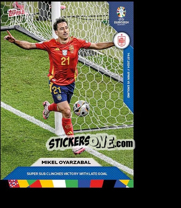 Figurina Mikel Oyarzabal - Now Uefa Euro 2024 n. 65 - Topps