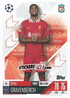 Figurina Ryan Gravenberch - Uefa Champions League & Europa League 2024-2025. Match Attax n. 56 - Topps