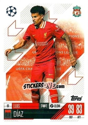 Cromo Luis Diaz - Uefa Champions League & Europa League 2024-2025. Match Attax n. 61 - Topps