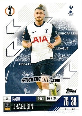 Figurina Radu Dragusin - Uefa Champions League & Europa League 2024-2025. Match Attax n. 70 - Topps