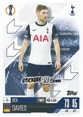 Cromo Ben Davies - Uefa Champions League & Europa League 2024-2025. Match Attax n. 71 - Topps