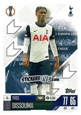 Cromo Yves Bissouma - Uefa Champions League & Europa League 2024-2025. Match Attax n. 73 - Topps
