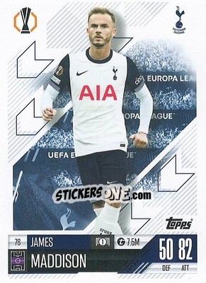 Figurina James Maddison - Uefa Champions League & Europa League 2024-2025. Match Attax n. 76 - Topps