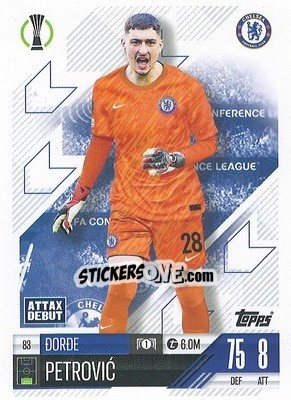 Cromo Dorde Petrovic - Uefa Champions League & Europa League 2024-2025. Match Attax n. 83 - Topps