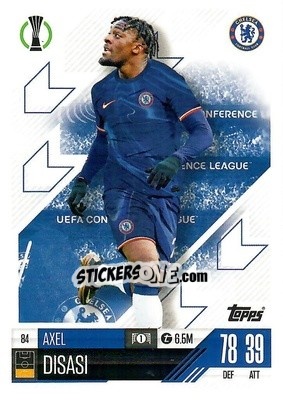 Figurina Axel Disasi - Uefa Champions League & Europa League 2024-2025. Match Attax n. 84 - Topps