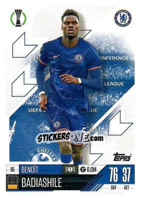 Cromo Benoit Badiashile - Uefa Champions League & Europa League 2024-2025. Match Attax n. 85 - Topps
